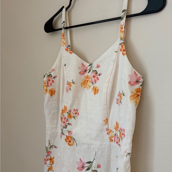 Floral linen blend dress S - Picture 2 of 7